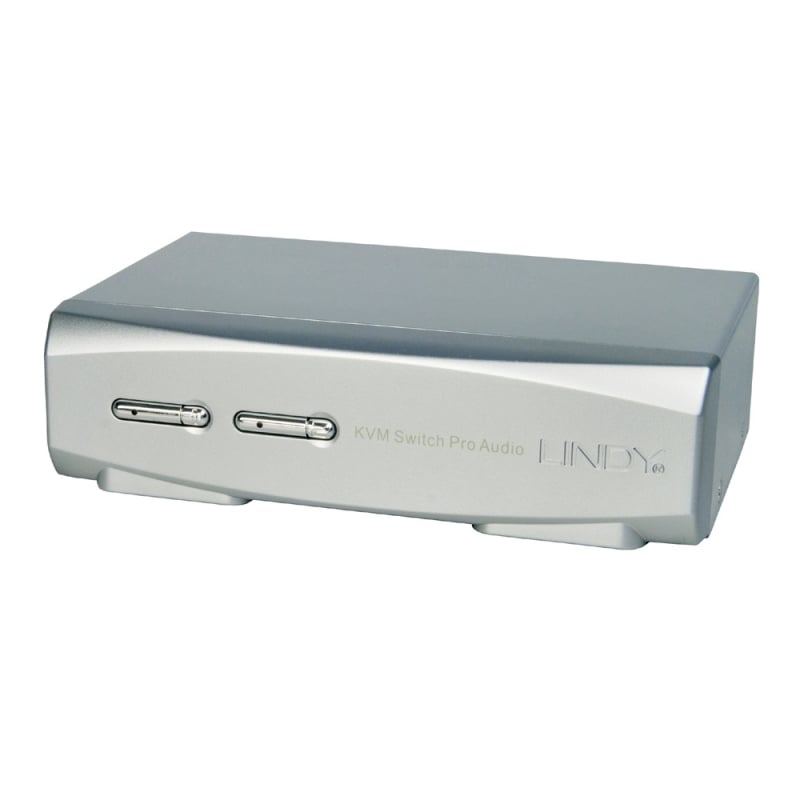 LINDY DisplayPort KVM Switch Pro with USB 2.0 &amp; Audio, 2 Port