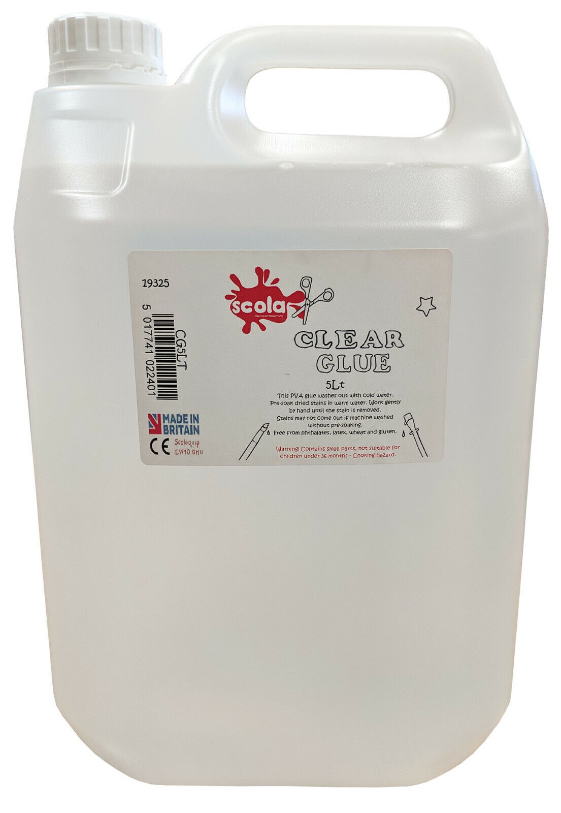 Scola 5l Scola Clear Washable Pva Paper Mache Glue