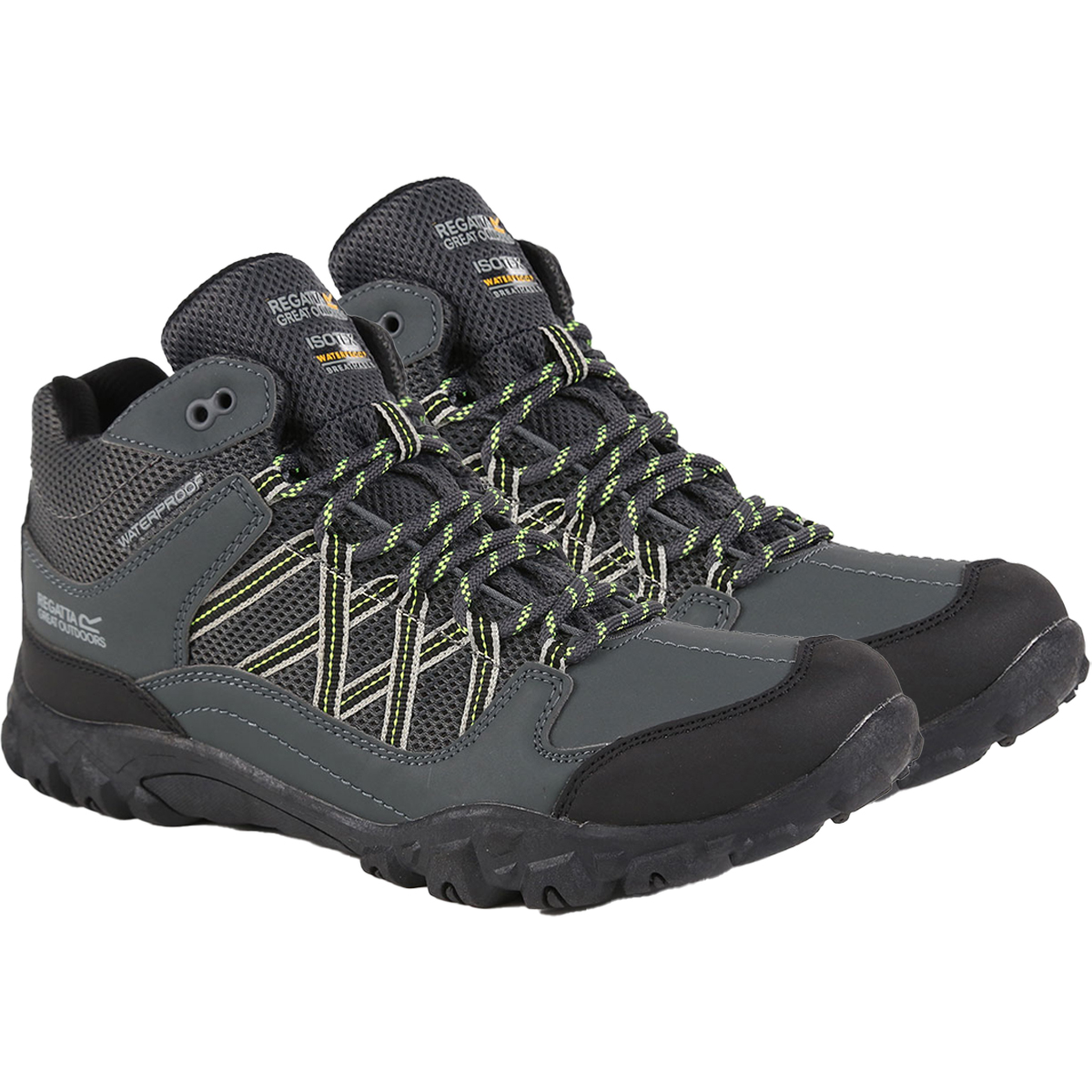  Mens Edgepoint Hydropel Mid Height Walking Boots - Grey - Size UK 7