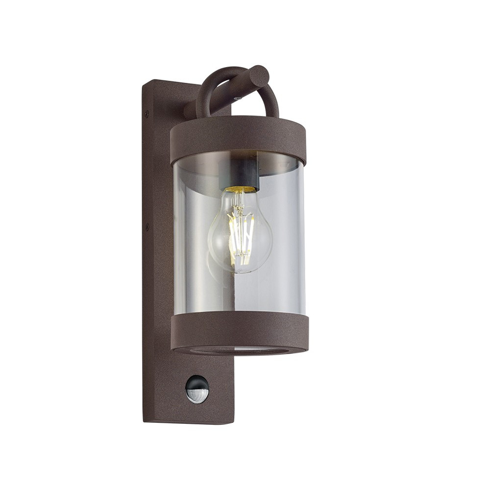 Trio Lighting Sambesi outdoor wall lamp, motion sensor, rust