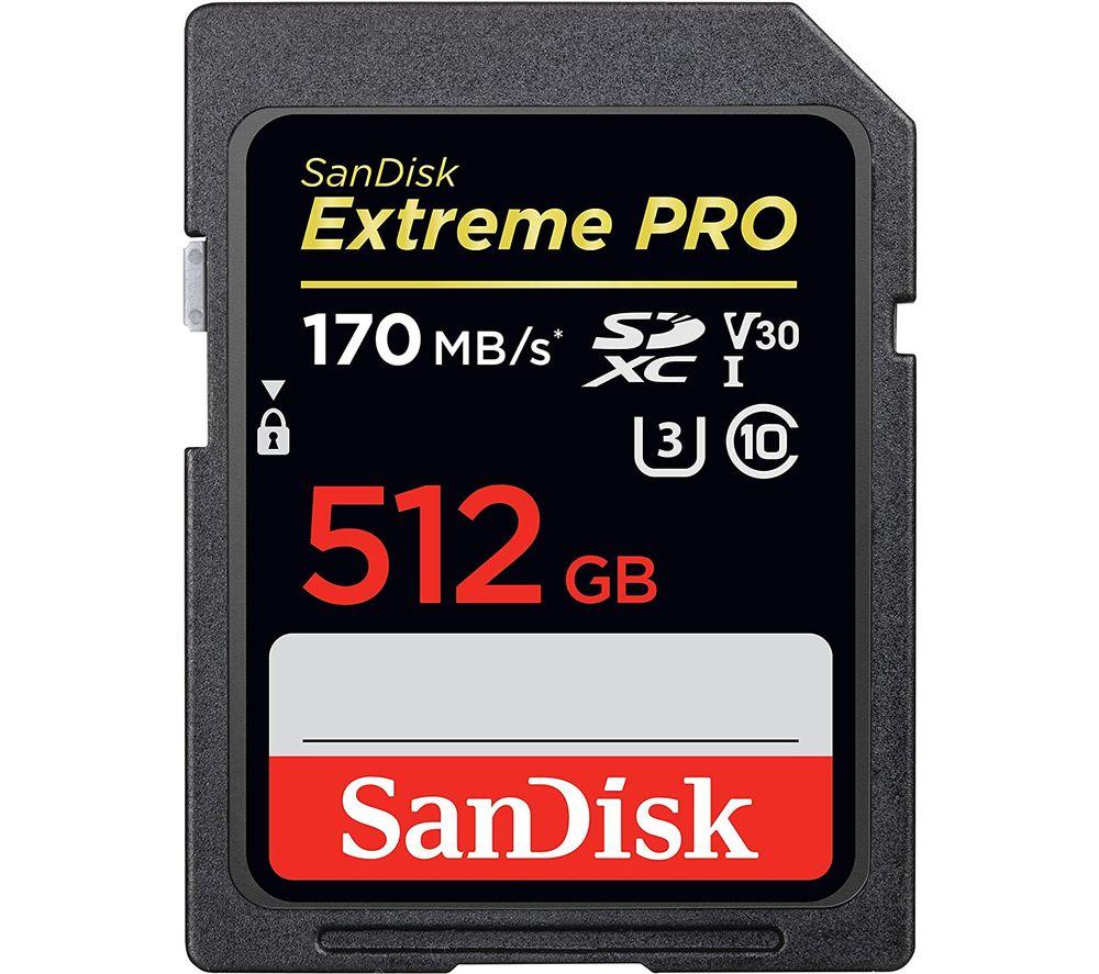 SanDisk Extreme Pro Class 10 SDXC Memory Card - 512 GB