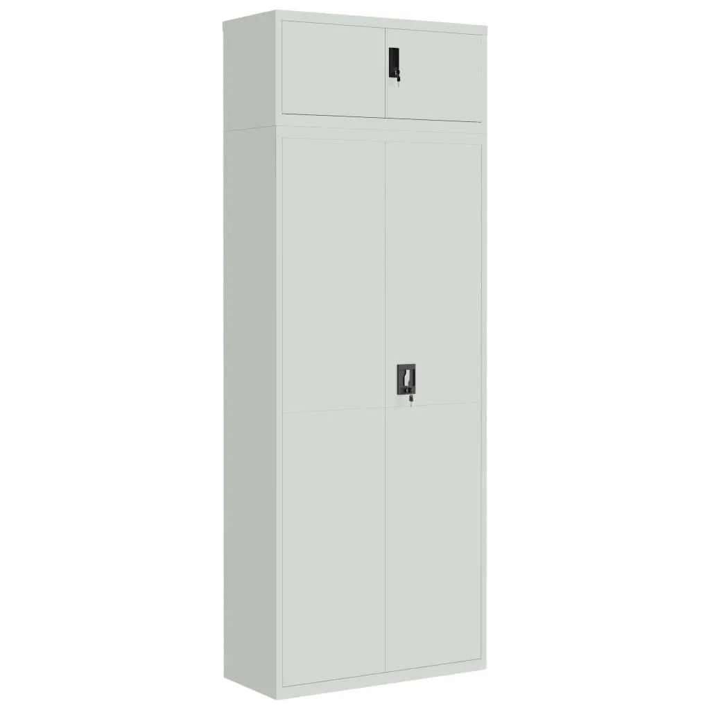 VidaXL File Cabinet Light Grey 90x40x240 Cm Steel