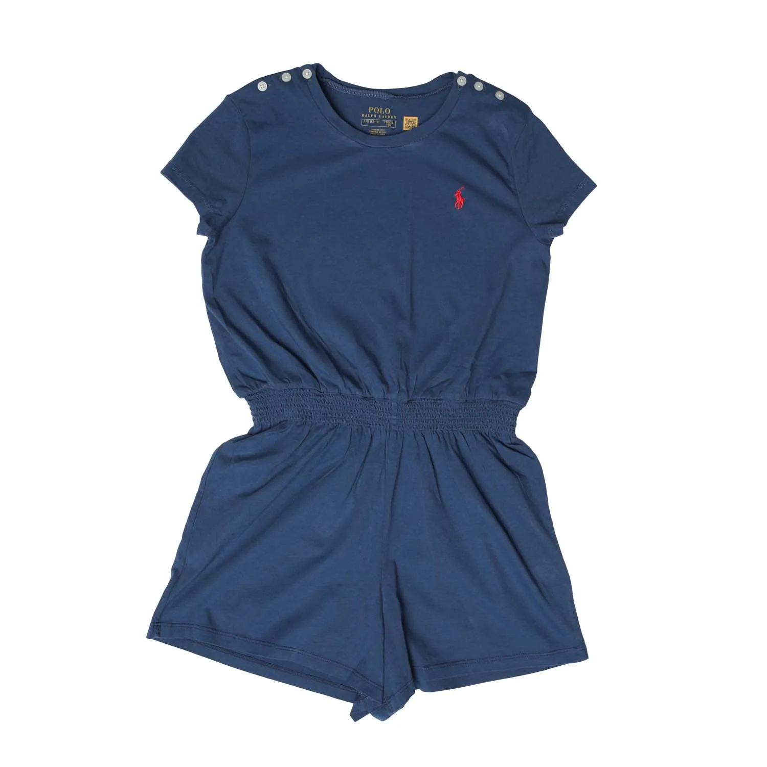  Cotton Jersey Playsuit - Blue
