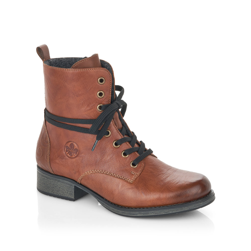 Rieker Y9710-22 Pambeer Tan Womens Lace Up Boots