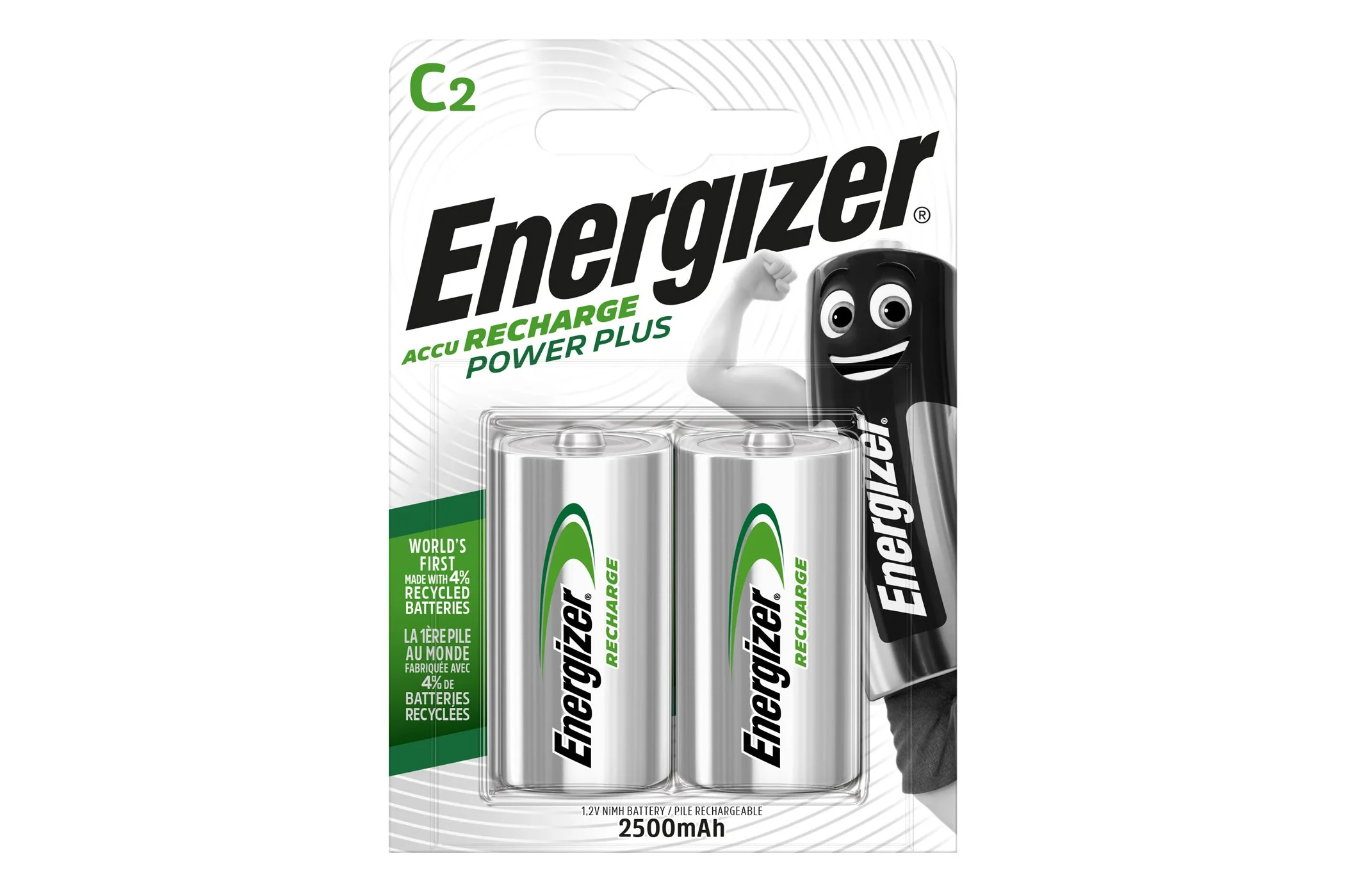 Energizer Mezzatorcia C 2500 Mah - Blister Da 2 Batterie Ricaricabili