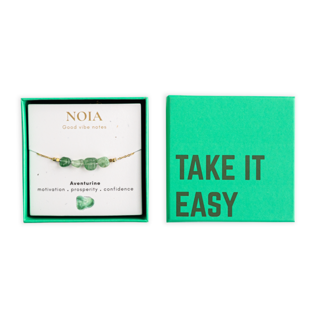 Noia Jewellery Armband Aventurijn Goudkleurig Letterbox Gifts