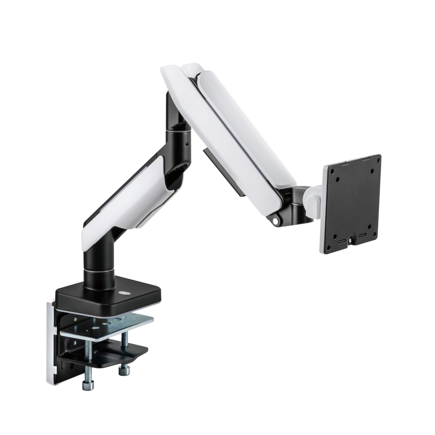 ElectrIQ Premium Gaming Single Monitor Arm for up to 1 x 49 Screen with RGB Lighting to the Base and Arm