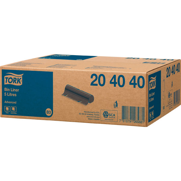 Tork 204040 Bin Liner 5L Advanced - 20 Rolls of 50