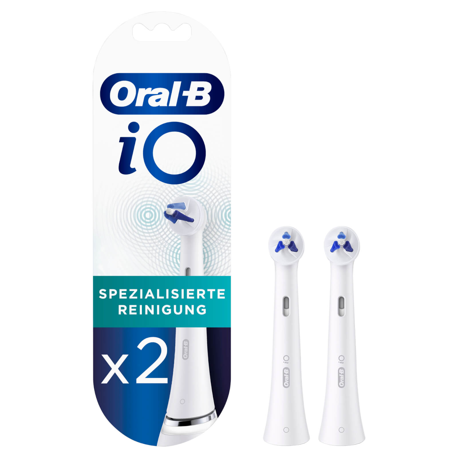 Oral B  Aufsteckbürste iO, (Spezialisierte Reinigung für elektrische Zahnbürste, 2 Stück)