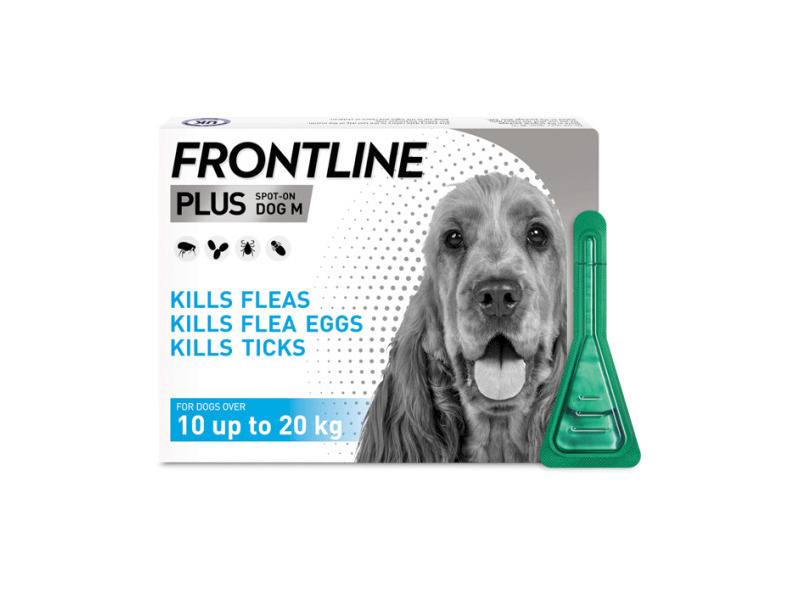 Frontline Plus Flea & Tick Treatment Dog Medium Dog (10-20kg) 6 pack