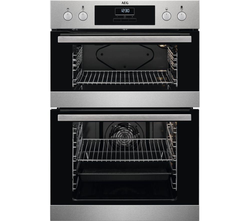 AEG DEB331010M Built-In Multifunction Double Oven, A/A Energy Rating, Stainless Steel