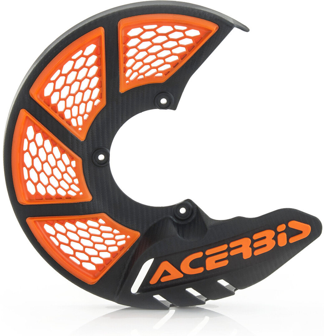Acerbis X-Brake 2.0 Front Disc Cover, black-orange, black-orange, Size One Size