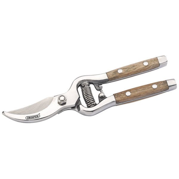 Draper Bypass Secateurs With Ash Handles, 210mm 85188