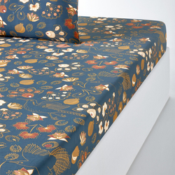 La Redoute Interieurs Sira Floral Cotton Percale 200 Thread Count Fitted Sheet by La Redoute