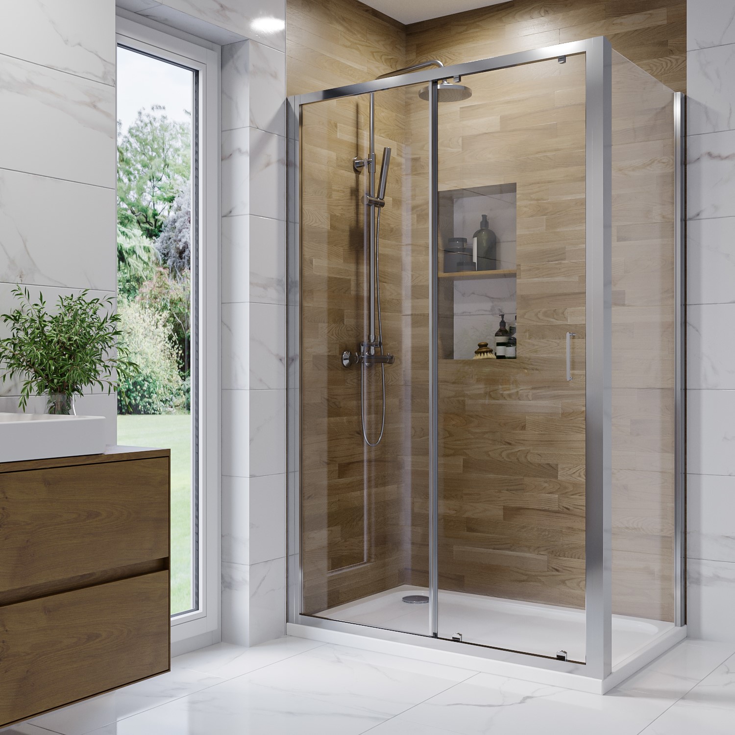 Carina 1000x800mm Rectangular Shower Enclosure with Shower Tray - Carina