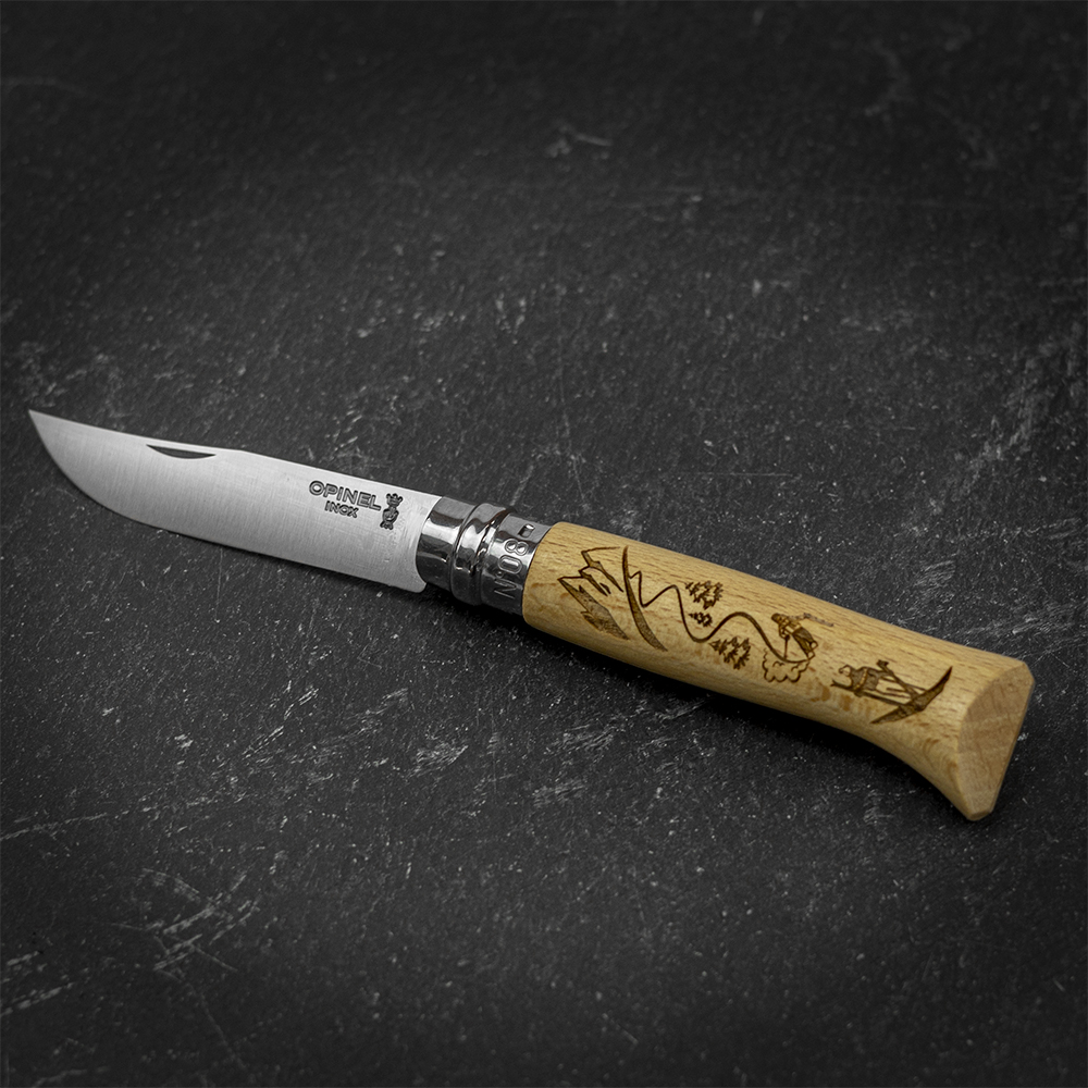 Opinel - Knife N 8 Mountain Engraving - U