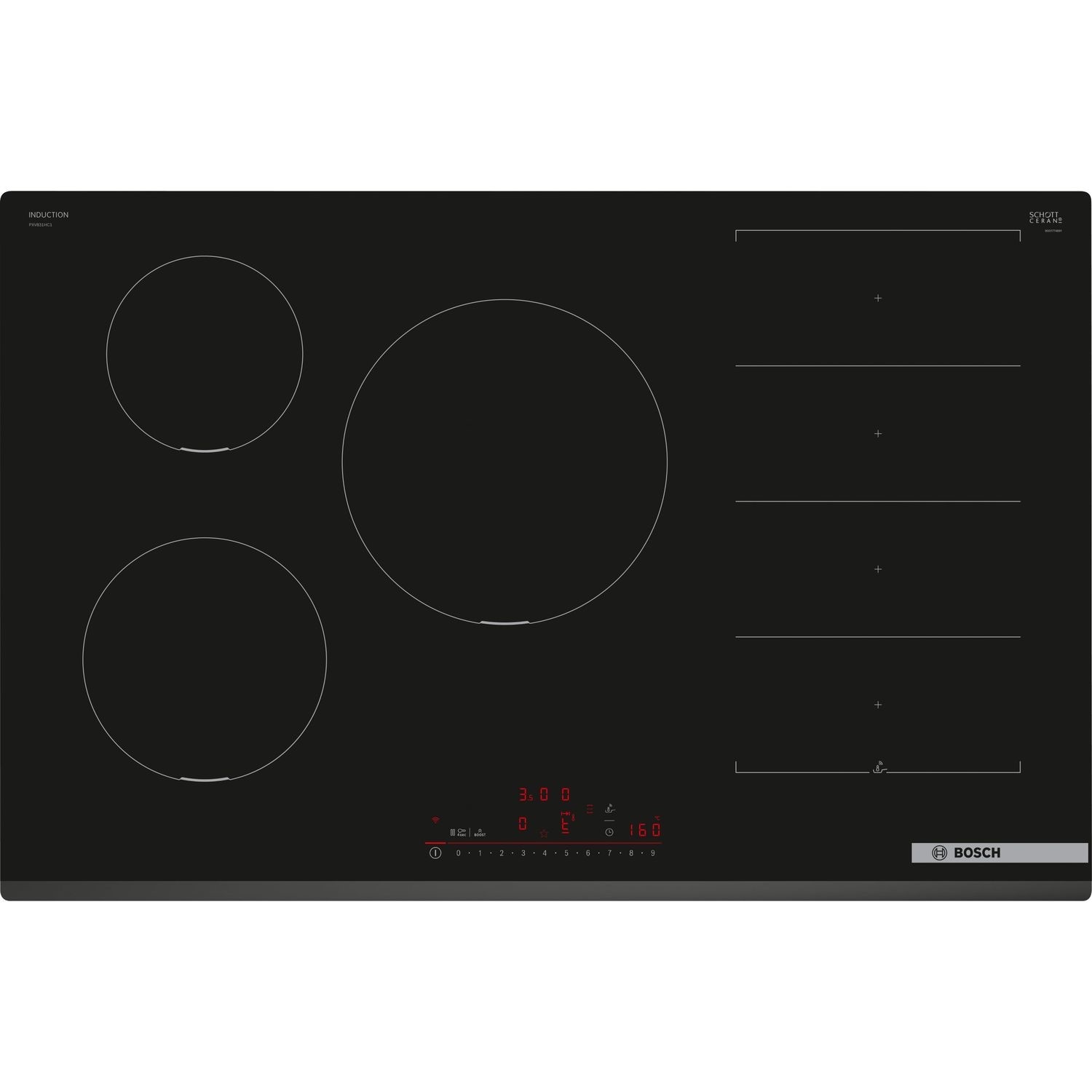   Series 6 80cm Smart 5 Burner Hob - Black Pxv831hc1e