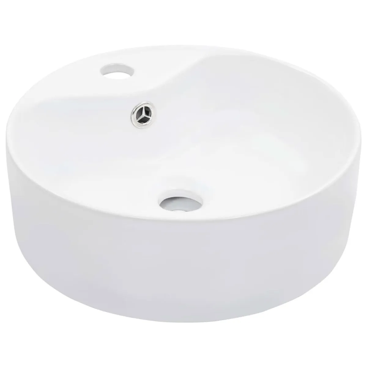 VidaXL Wash Basin with Overflow 36x13 cm Ceramic White