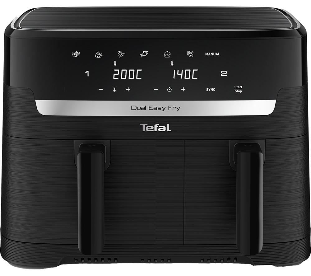 Tefal Easy Fry Dual Drawer Ey901n40 Air Fryer - Black, Silver