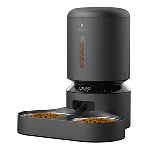 PETLIBRO Dual Granary Automatic Cat & Dog Food Tray Feeder Black 5 Litre