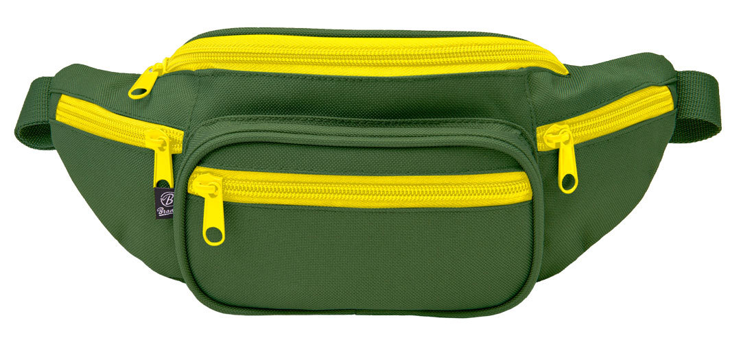 Brandit Waist Belt Bag, green-yellow, green-yellow, Size One Size
