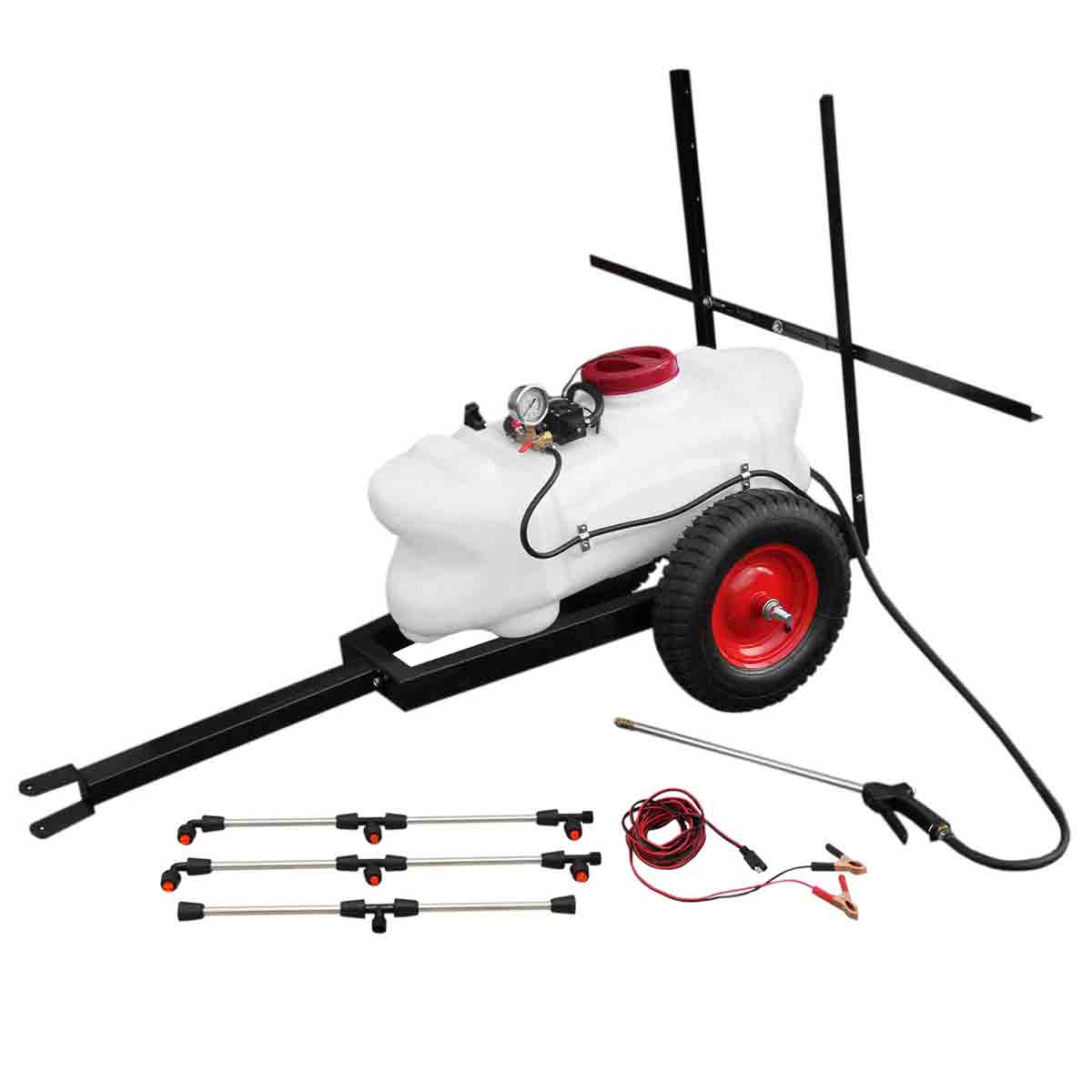 MAXBLAST Max Blast 100L ATV Trailer and Sprayer|white