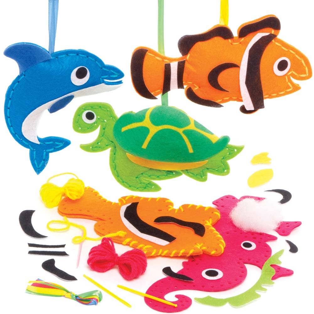 Baker Ross Sealife Sewing Kits (Pack of 4)
