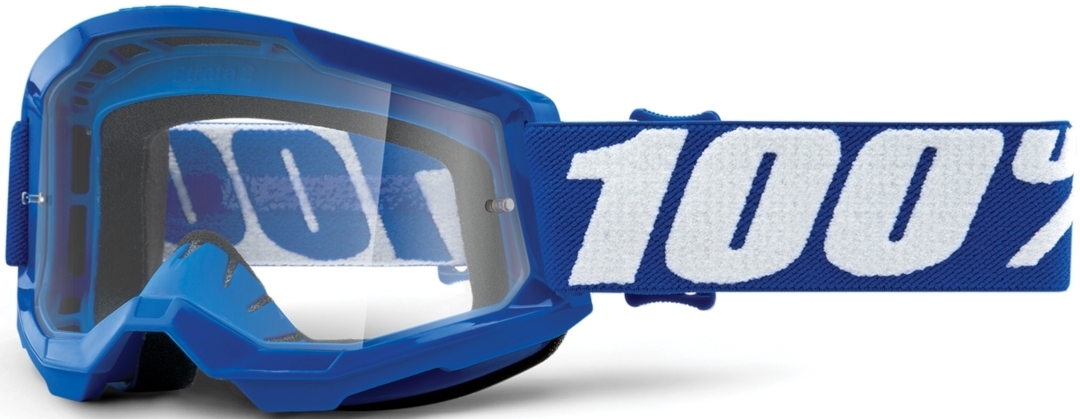 4028 100% Strata II Jugend Motocross Brille, weiss-blau, weiss-blau