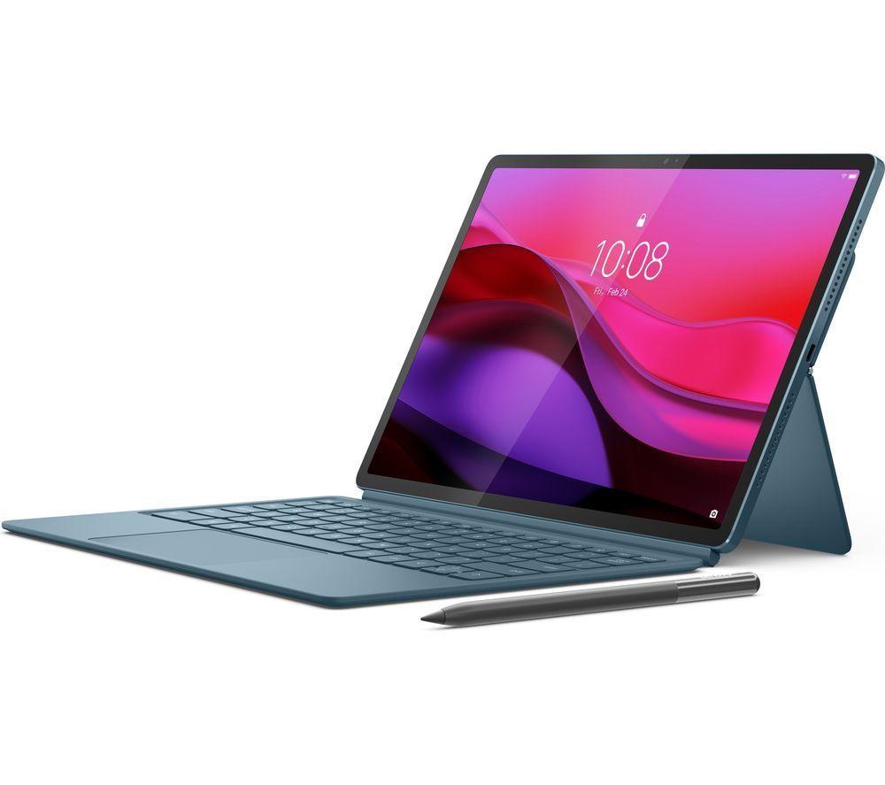 Lenovo Yoga Tab Plus 12.7" Tablet with Keyboard & Pen - 256 GB, Tidal Teal, Blue