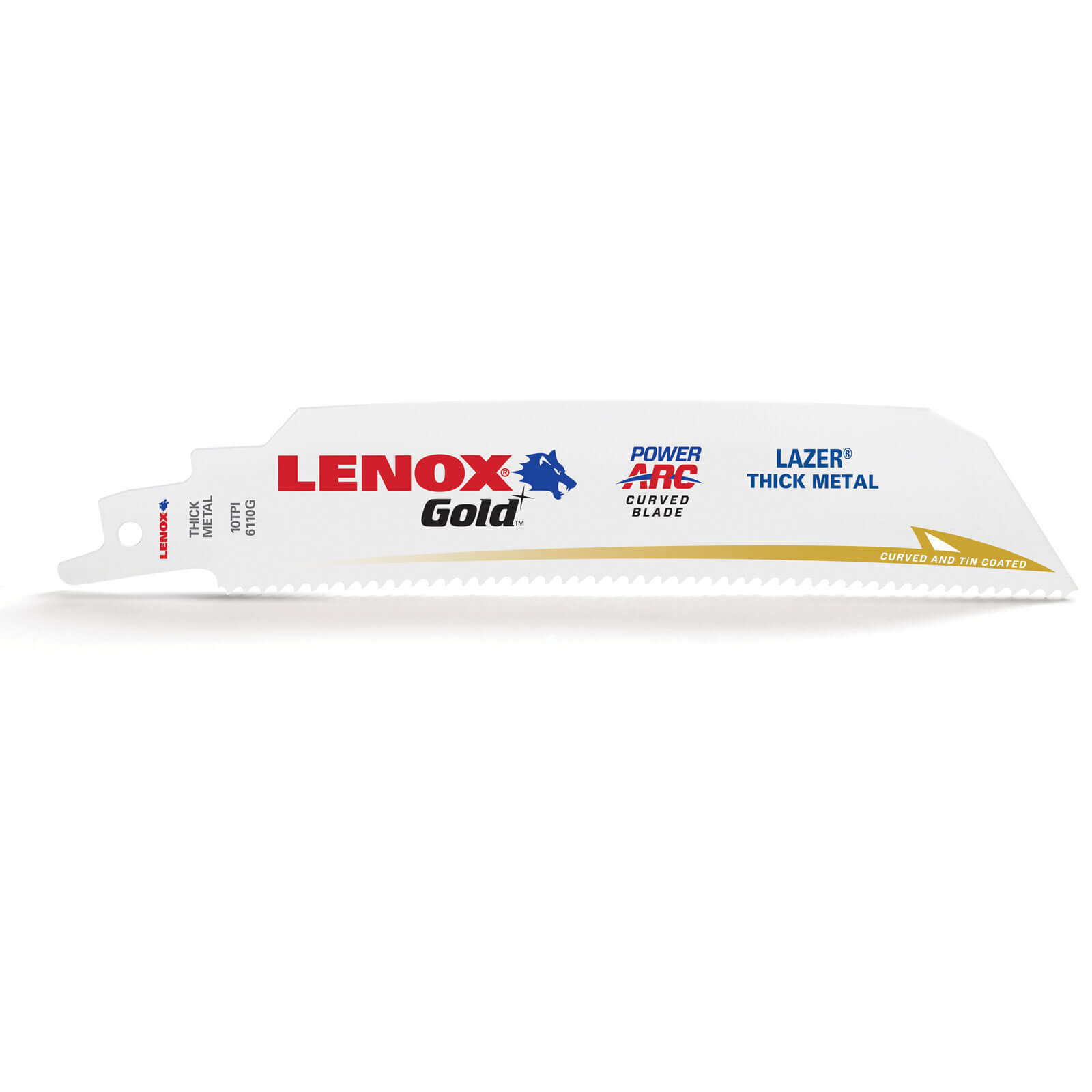 Lenox 210936110GR Gold Power Arc Reciprocating Saw Blades 6" 10TPI (5 Pack)