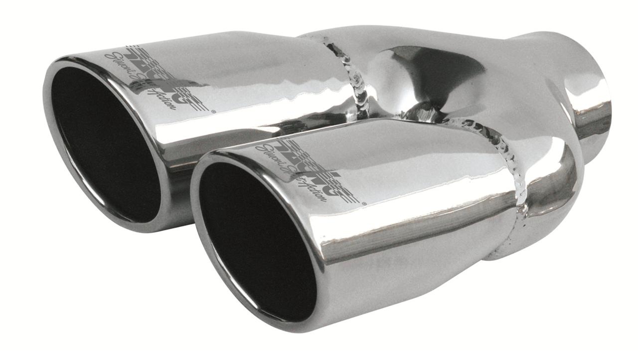 Simoni Racing Exhaust Tip Dual Round / Oblique SS Diameter 76mm - 9 inches / Inlet Dia. 58mm Simoni Racing
