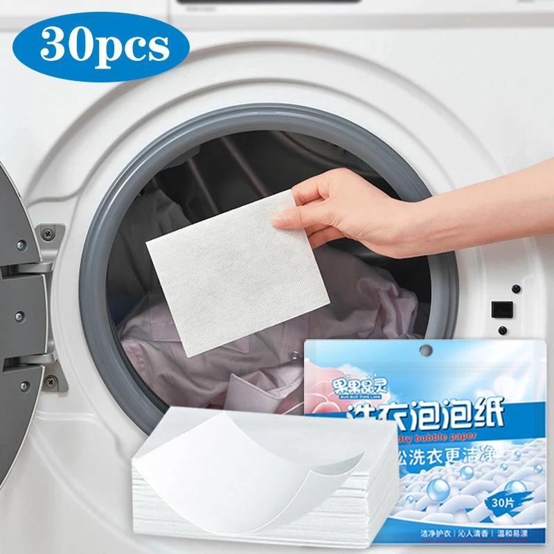 Home-live 30pcs/Bag Laundry Powder Nano Ultra Concentrated Laundry Soap Mild Laundry Powder Tablets Cleaning Products Washing Machine Supplies white