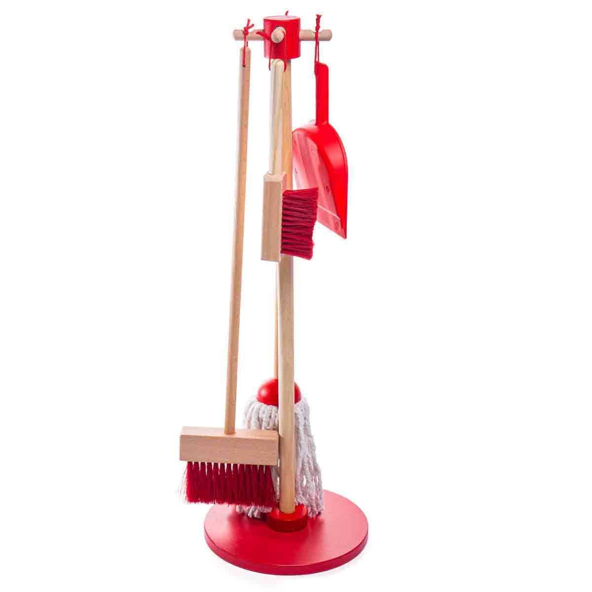 Bigjigs Toys Cleaning Stand Set Toy|red