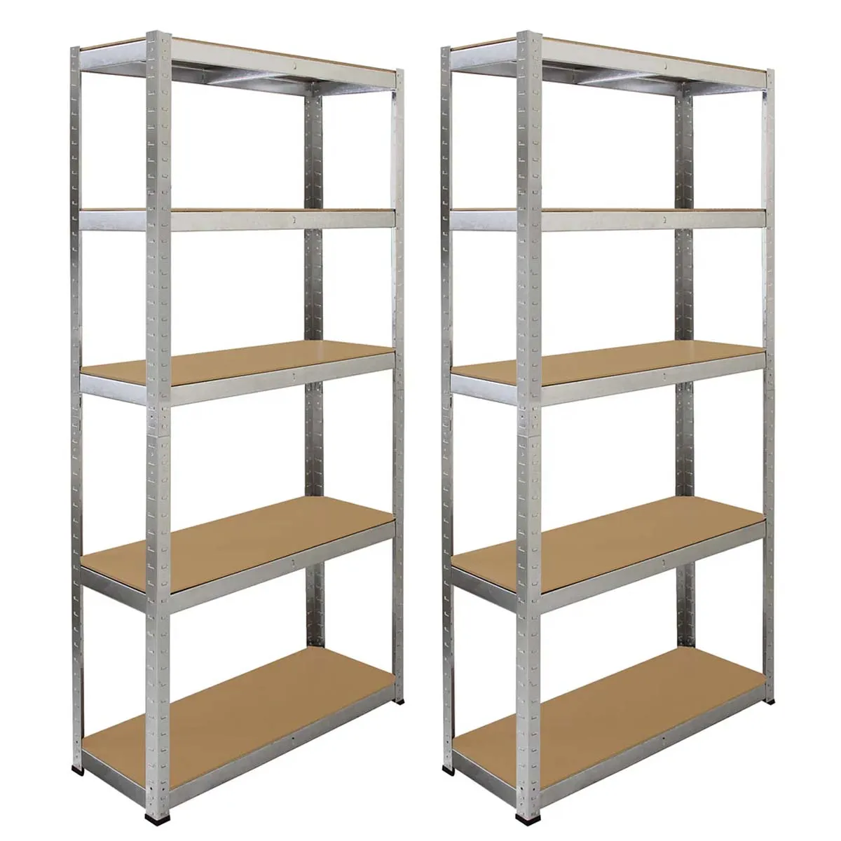 Monster Cable Monster Racking 2 x Galwix Galvanised Steel Shelves, 90cm Wide|silver