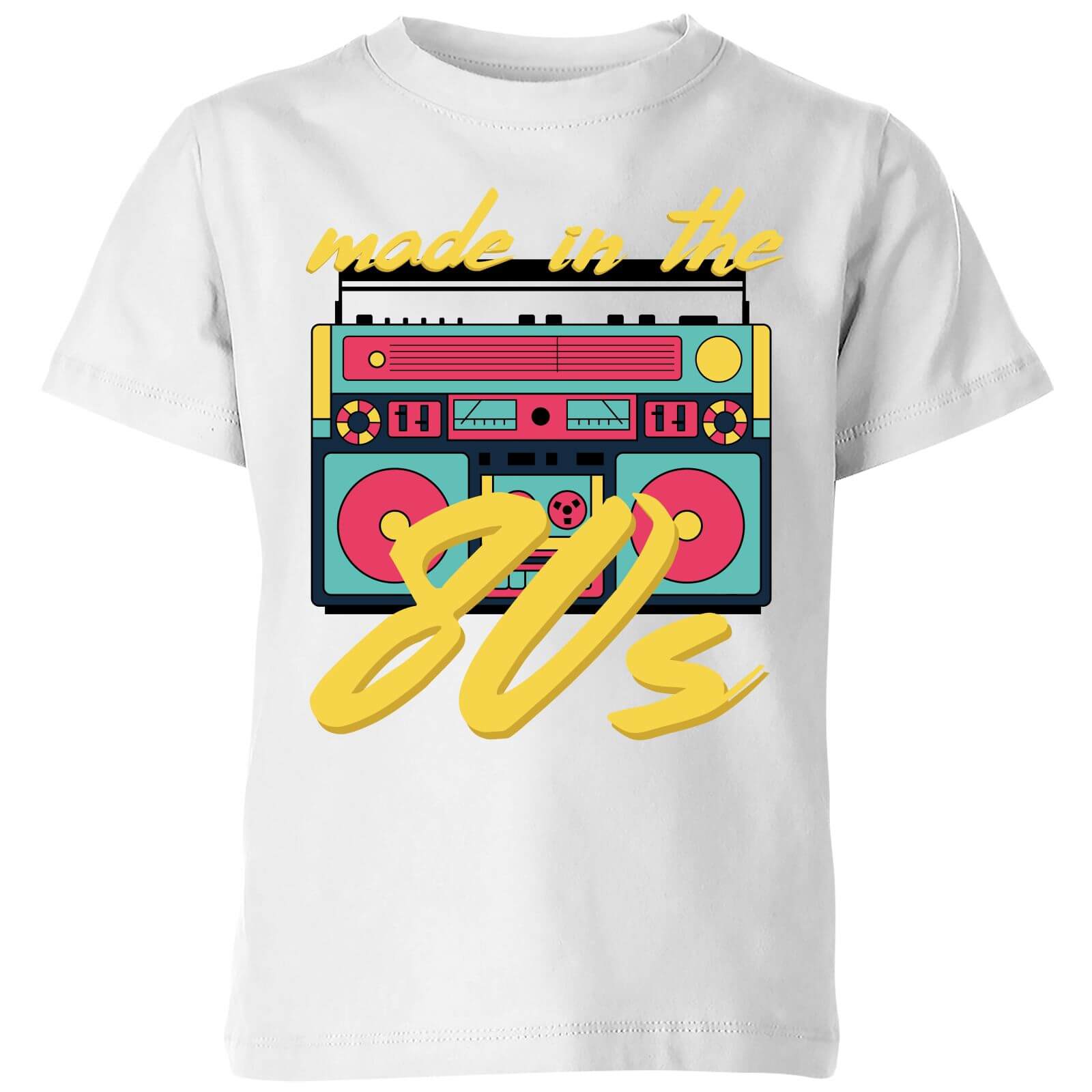 By IWOOT Made In The 80s Boombox Kids' T-Shirt - White - 3-4 Years - White | kids