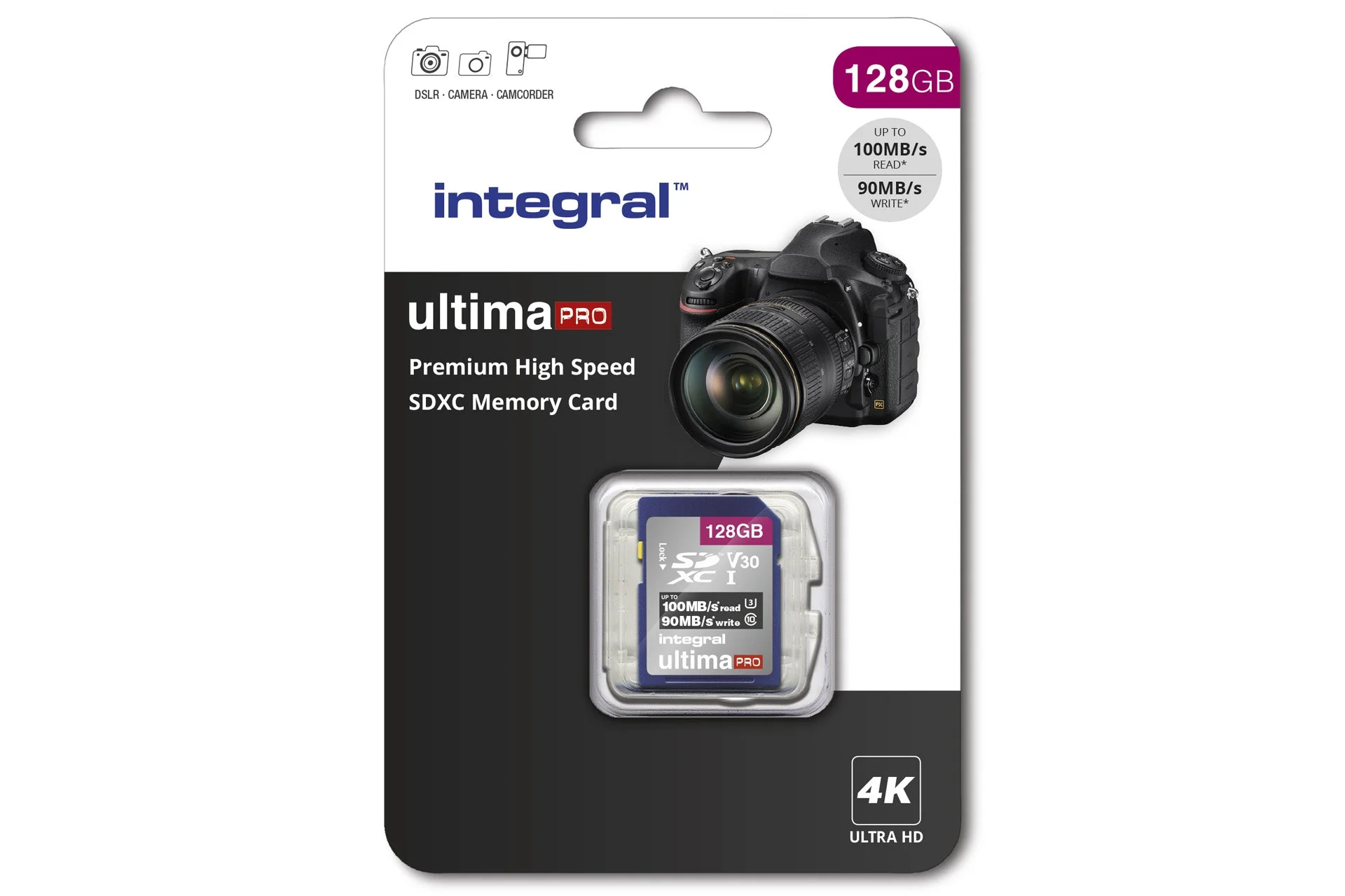 INTEGRAL V30 Class 10 SD Memory Card - 128 GB
