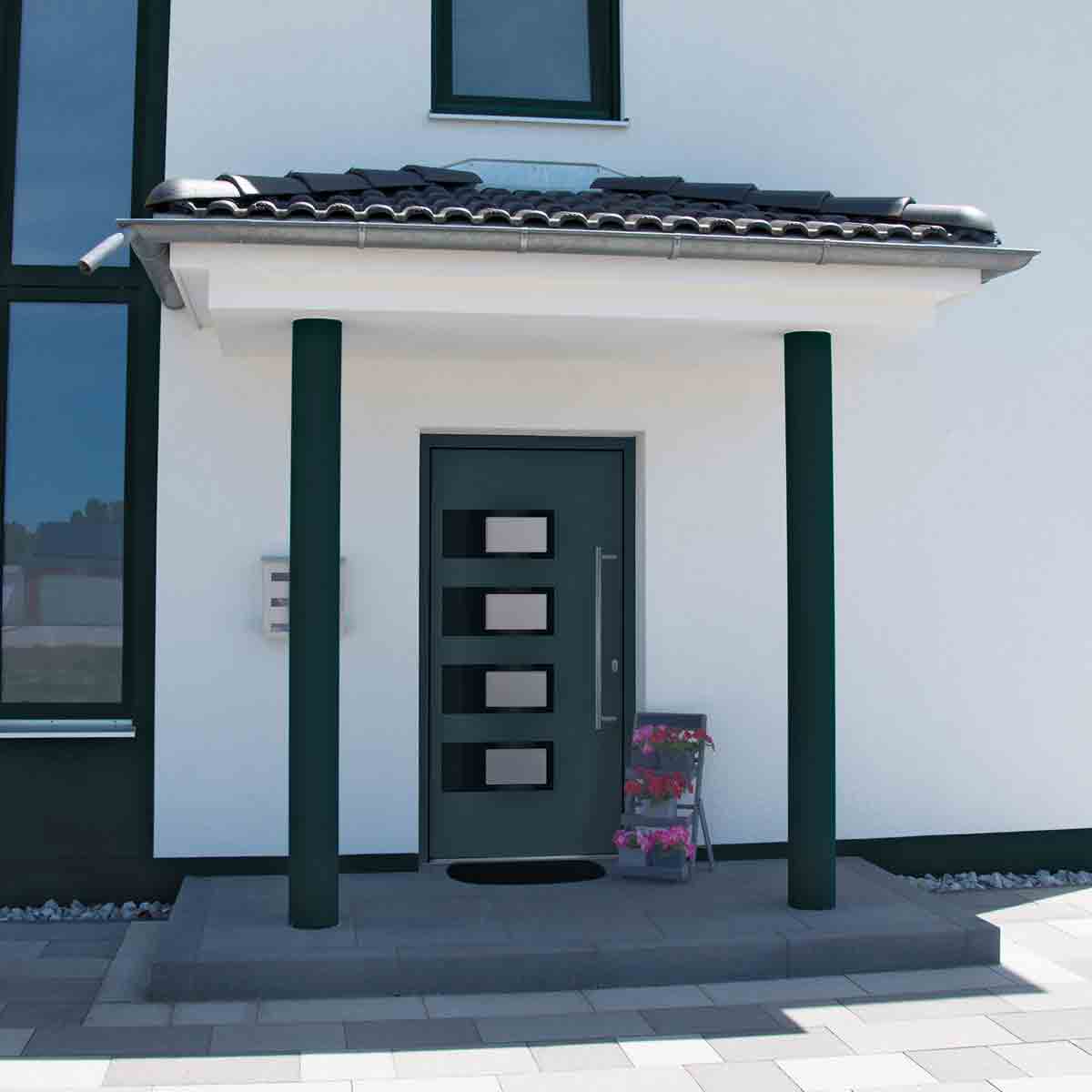 VidaXL Front Door Anthracite 110X210 Cm Aluminium And Pvc