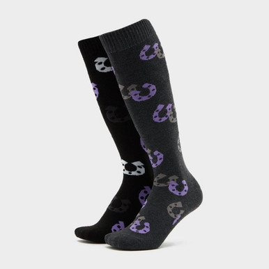 Storm Bloc Kids' Horse Socks 2 Pack, Multi Coloured