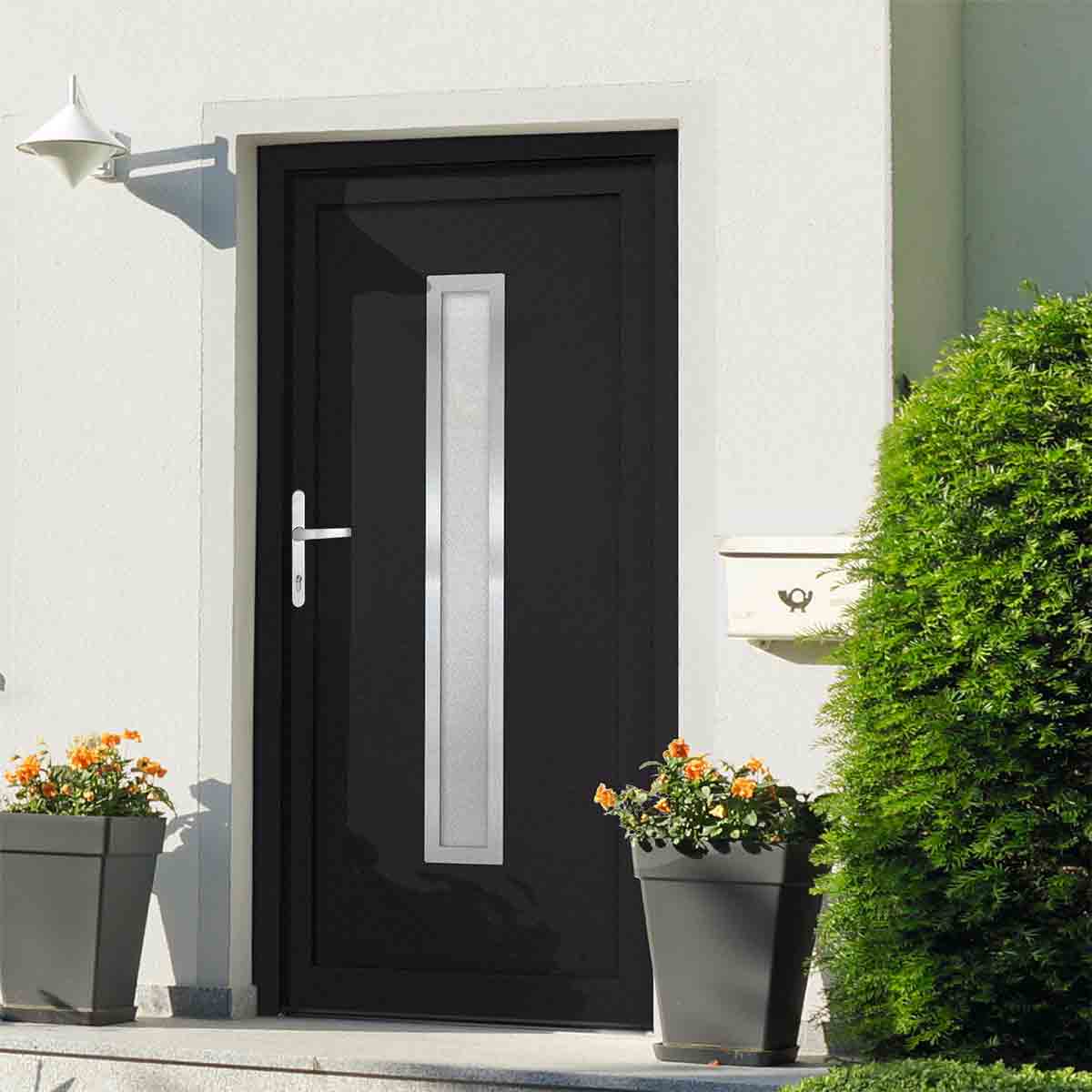 VidaXL Front Door Anthracite 108x208cm Pvc