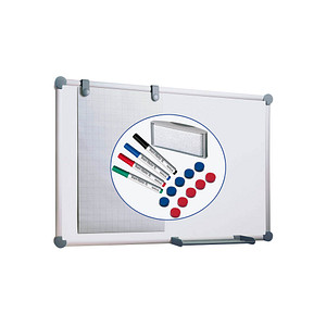Maul Whiteboard, Complete Set - Sheet Steel, Coated, WxH 900 X 600mm