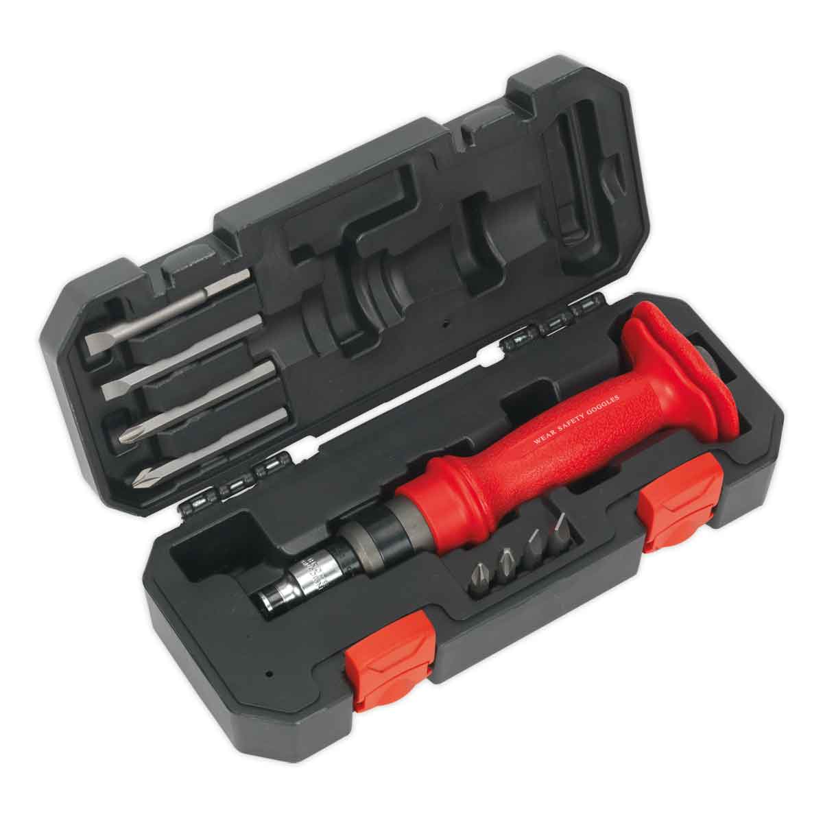 Sealey AK2084 Impact Driver Set 10pc Heavy-duty Protection Grip