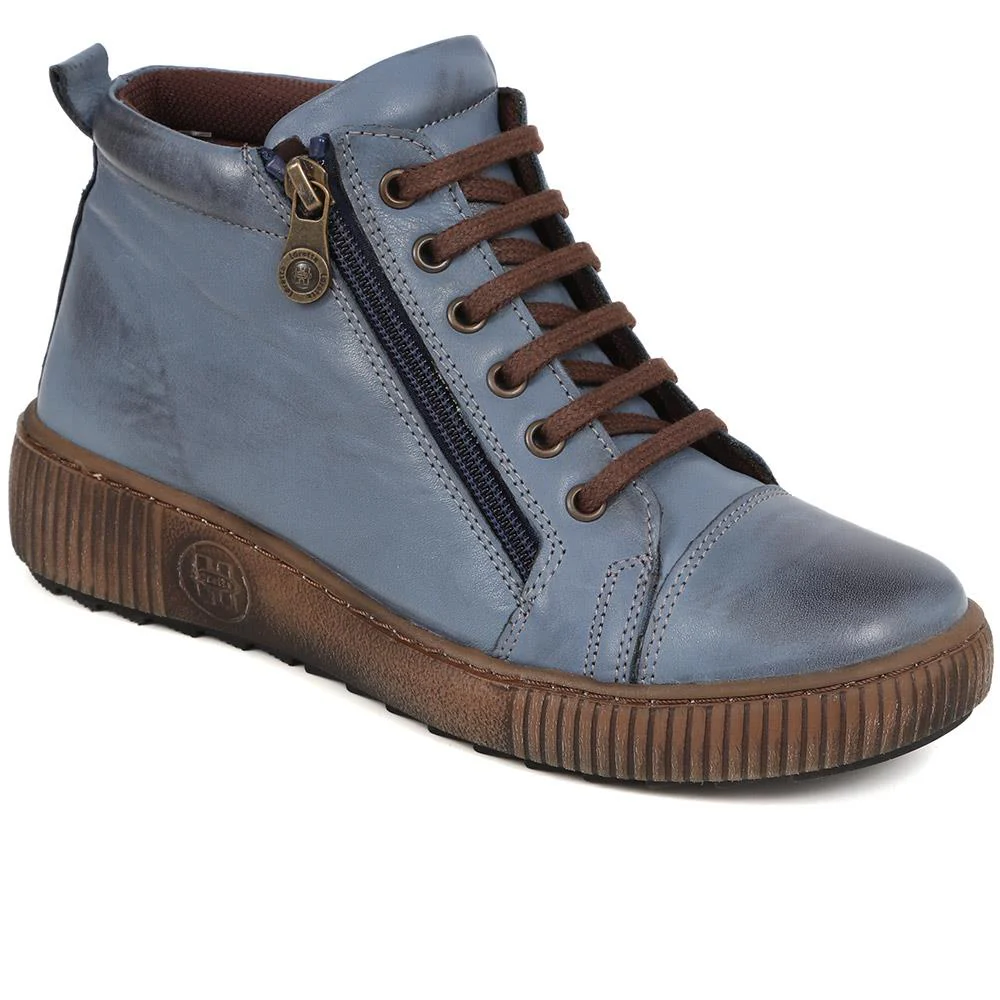 Loretta Leather Lace-Up Shoes