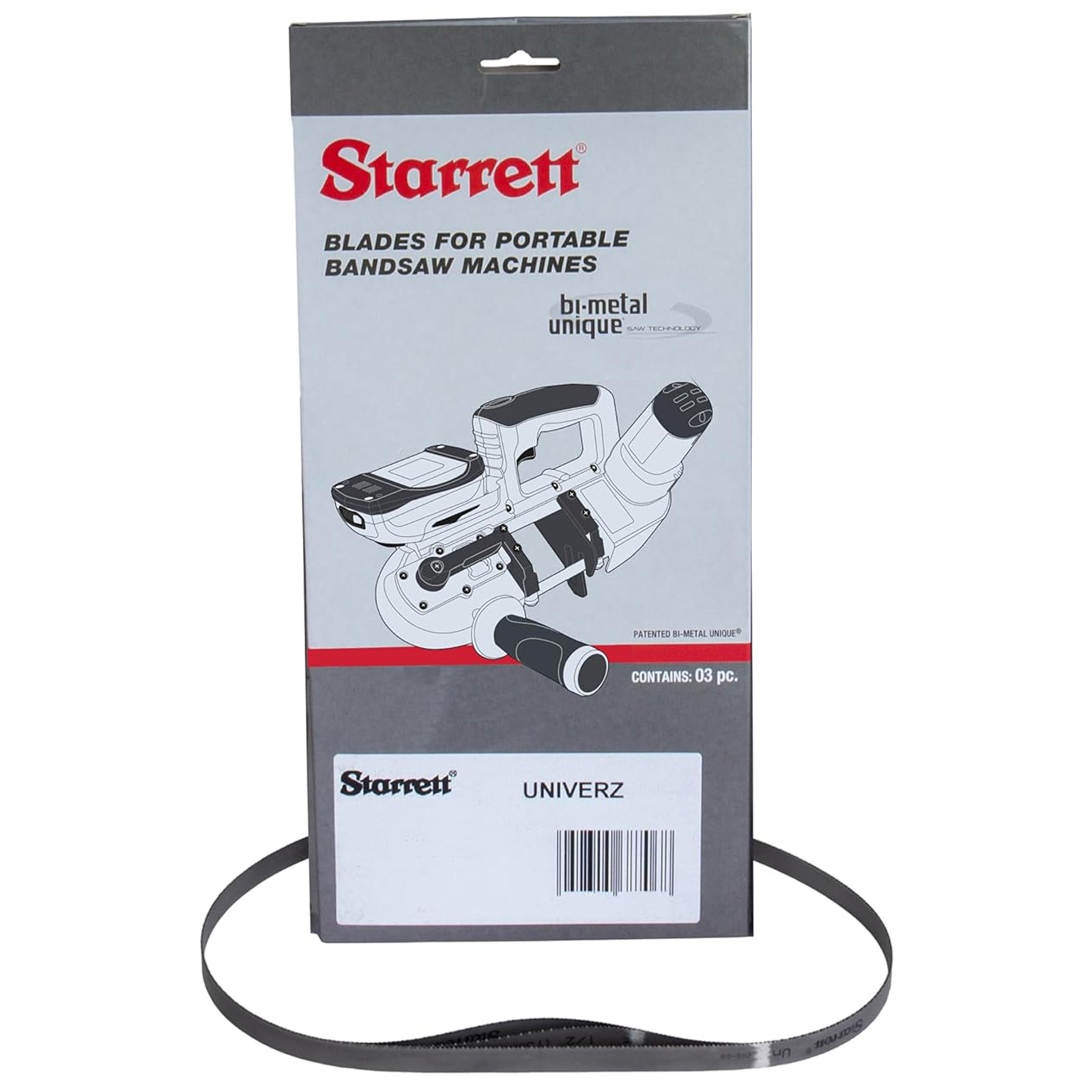 Starrett Univerz M42 Bi Metal Power Tool Bandsaw Blades Pack of 3 835mm 13mm 14tpi
