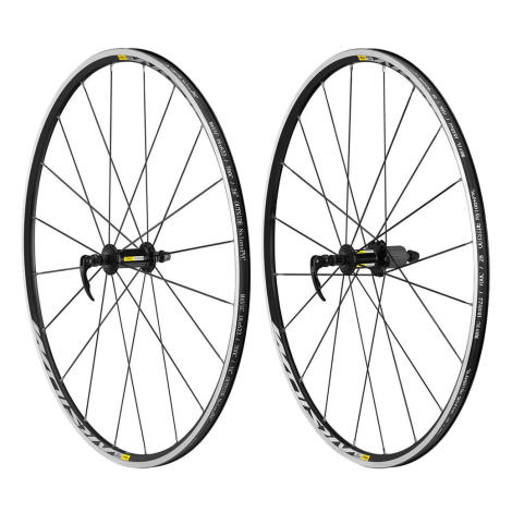 Mavic Aksium One Clincher Road Wheelset - Black / Shimano / Pair / 10-11 Speed / Clincher / 700c
