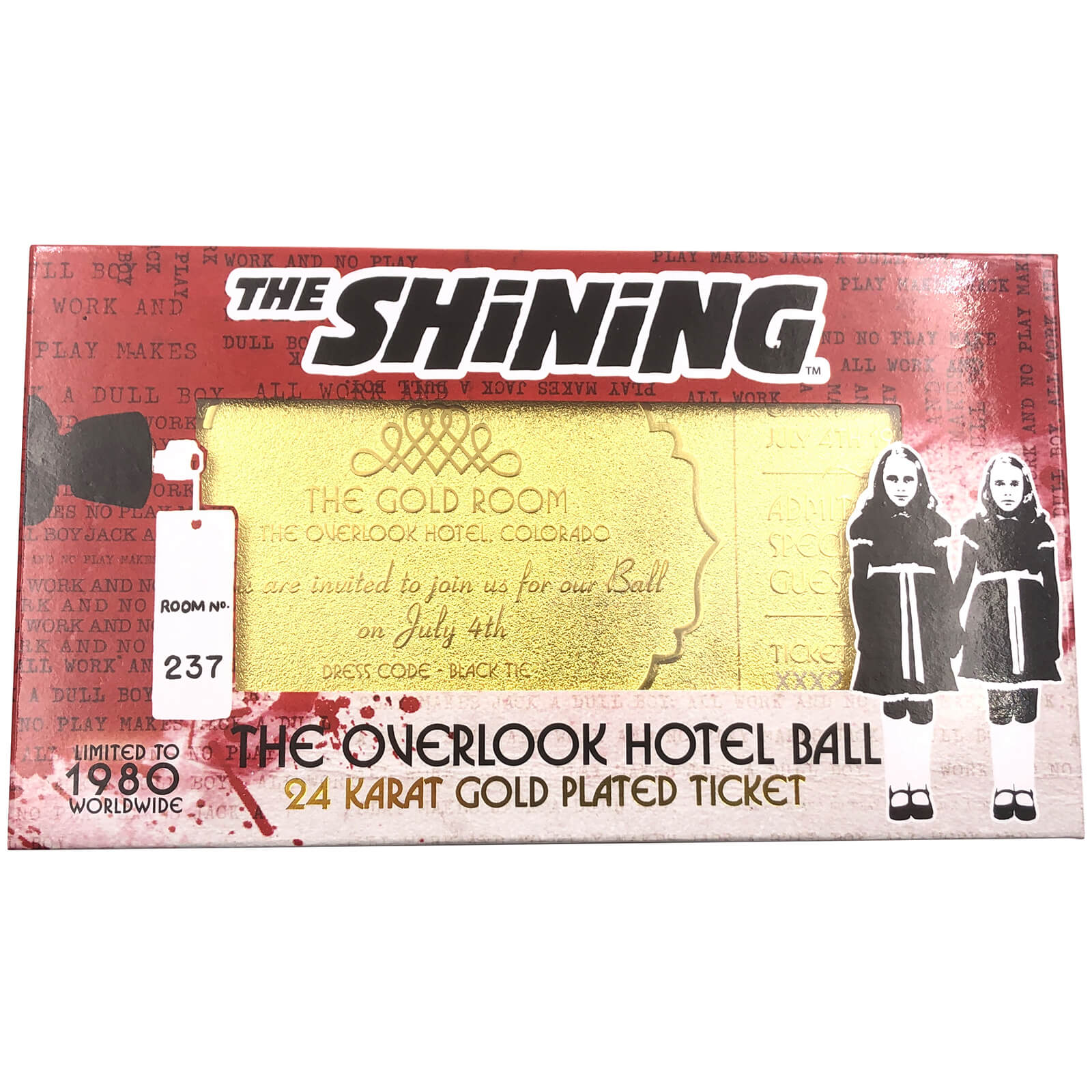 _blank The Shining 24k Gold Plated Gold Room Ball Limited Edition Replica Ticket - Zavvi Exclusive