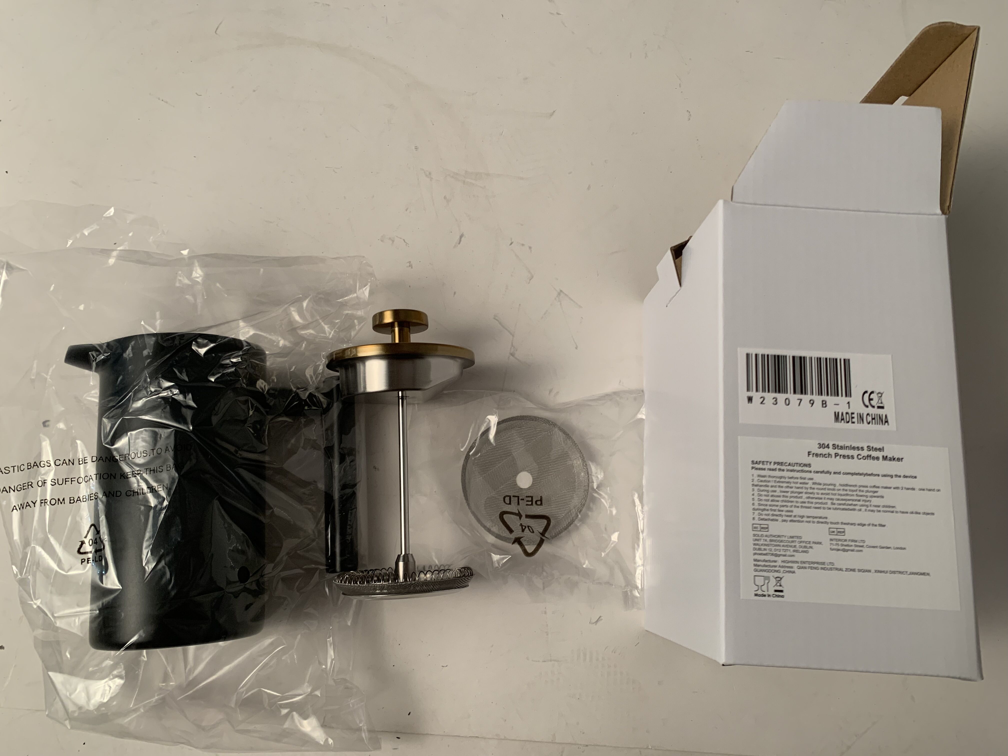 TOMTOP JMS French Press Coffee Maker for Home Office 350ml black