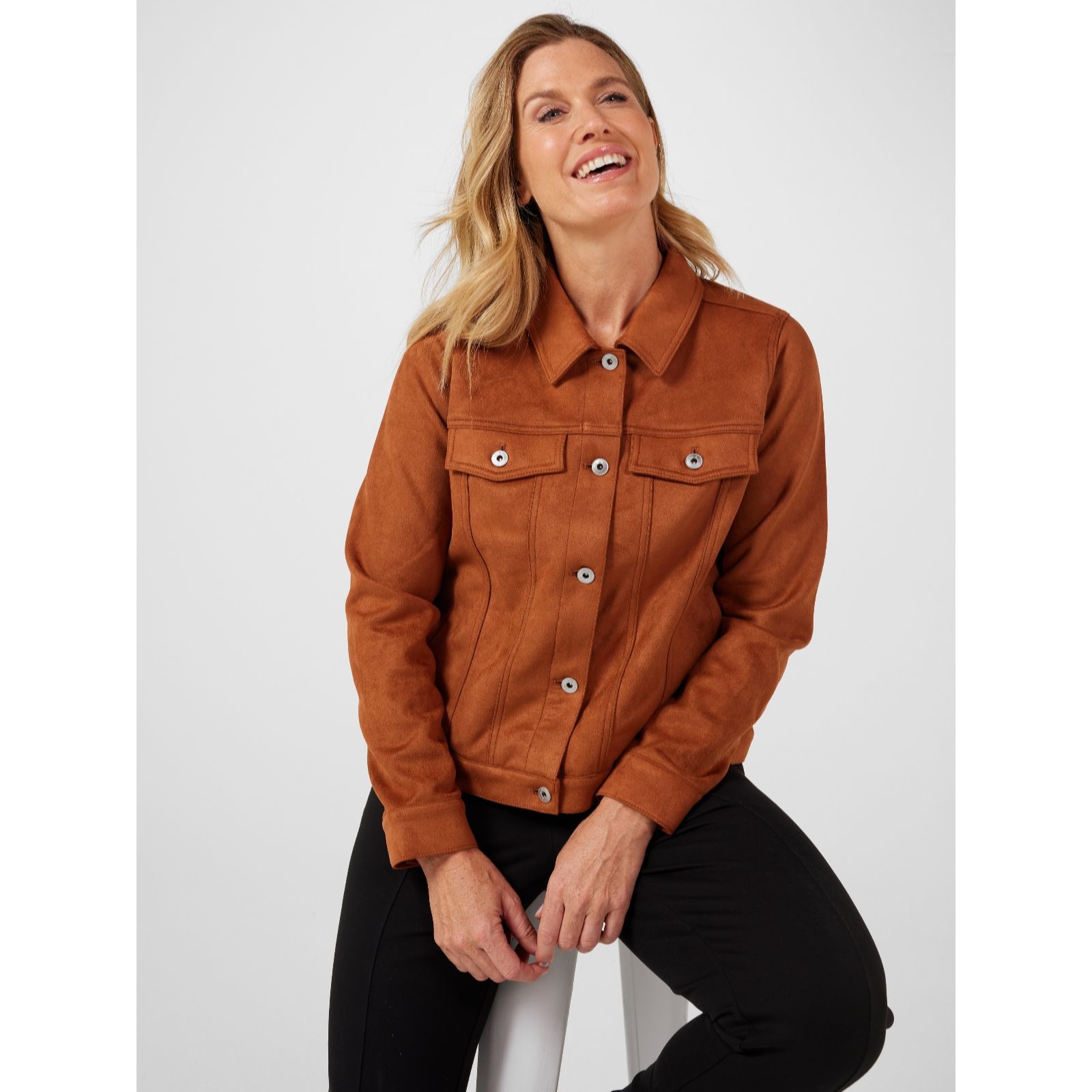 Denim & Co. Classic Suede Jacket