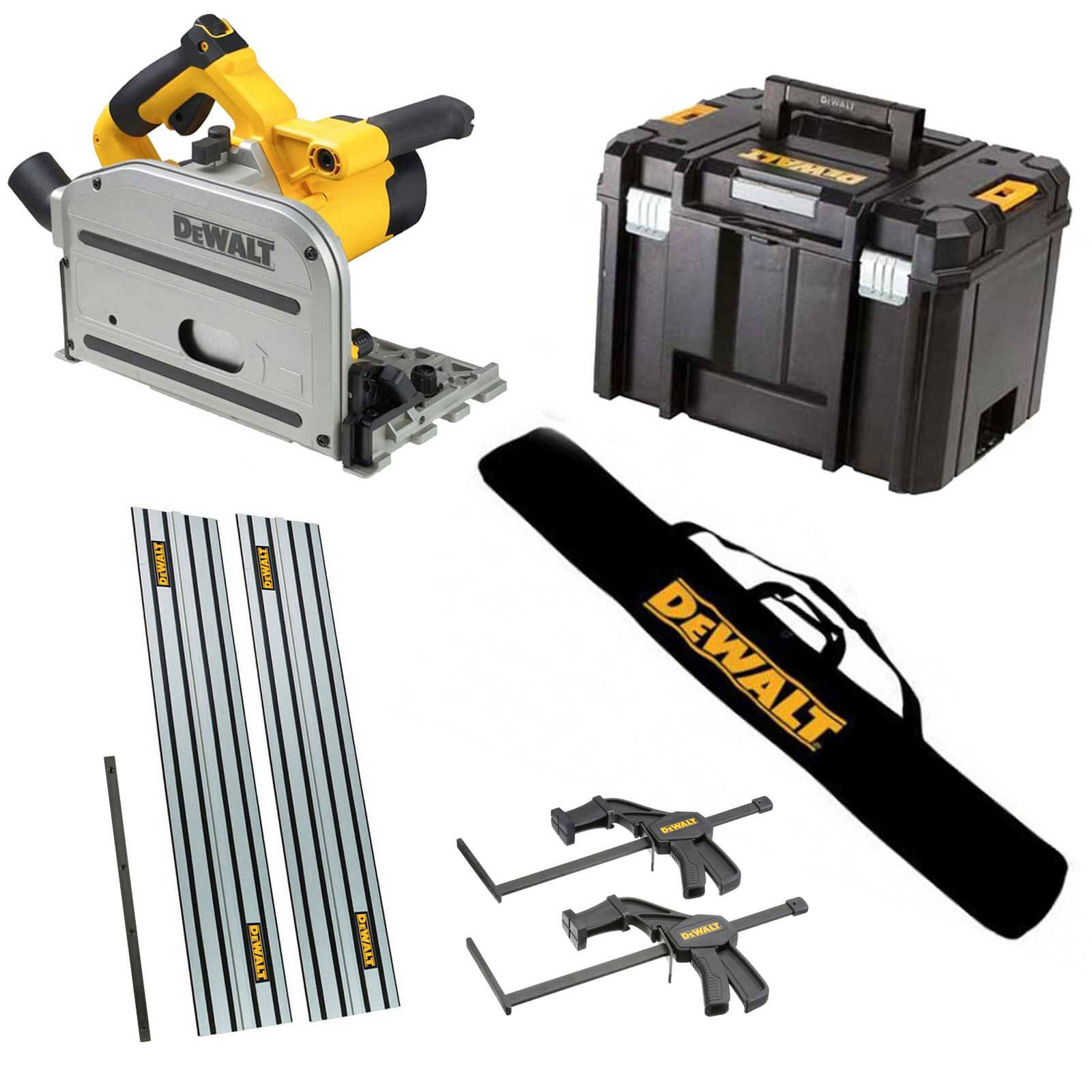 DeWalt DWS520KT Plunge Cut Circular Saw and Guide Rail Kit 110v