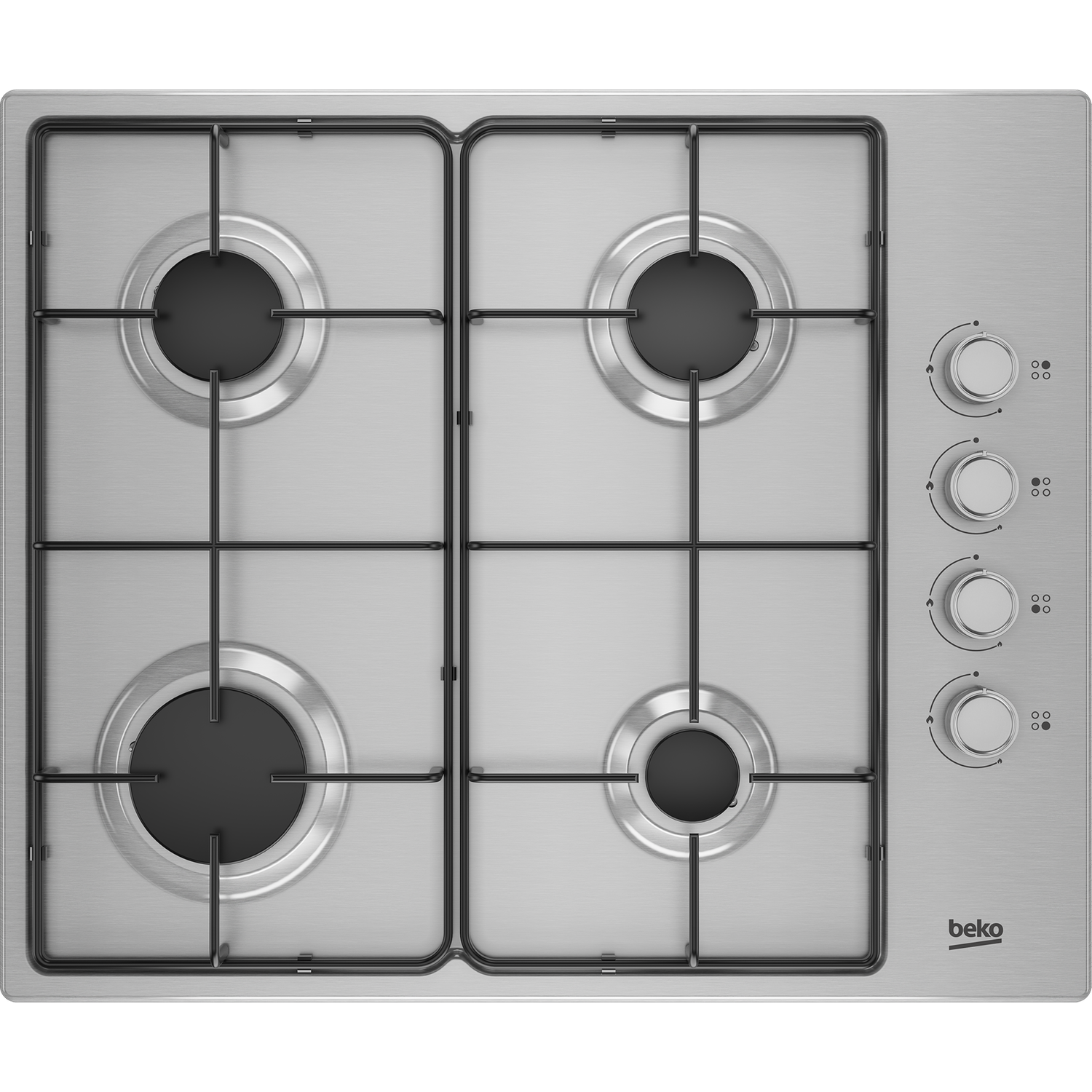 Beko HIBG64120SX 61cm Gas Hob - Stainless Steel