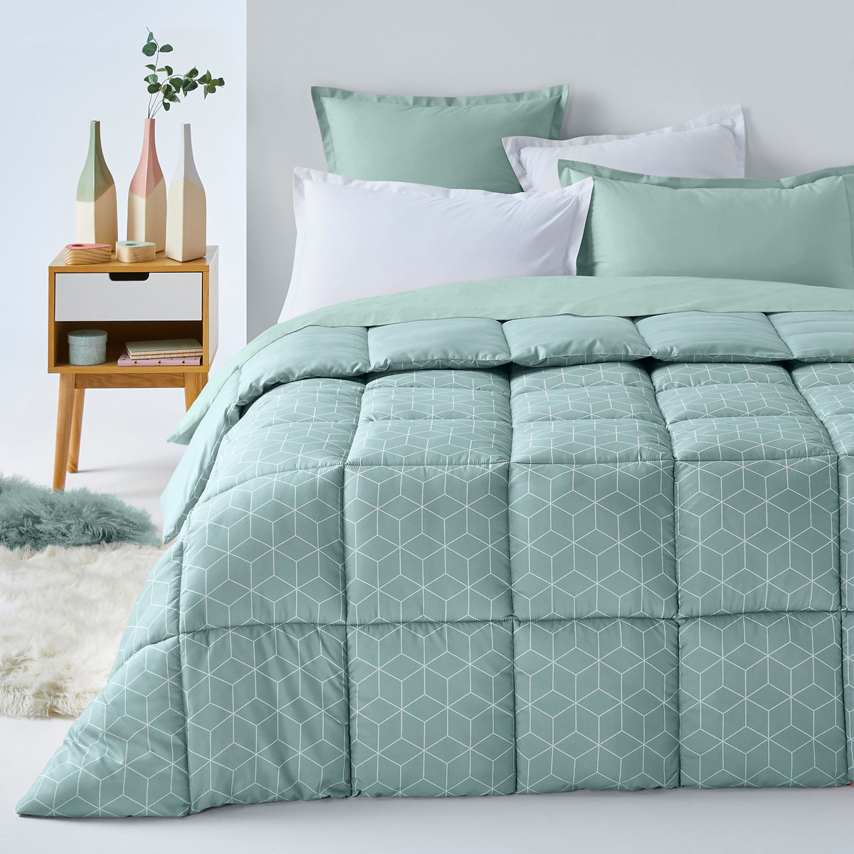 La Redoute Interieurs So'home Decio Geometric Microfibre Bedspread